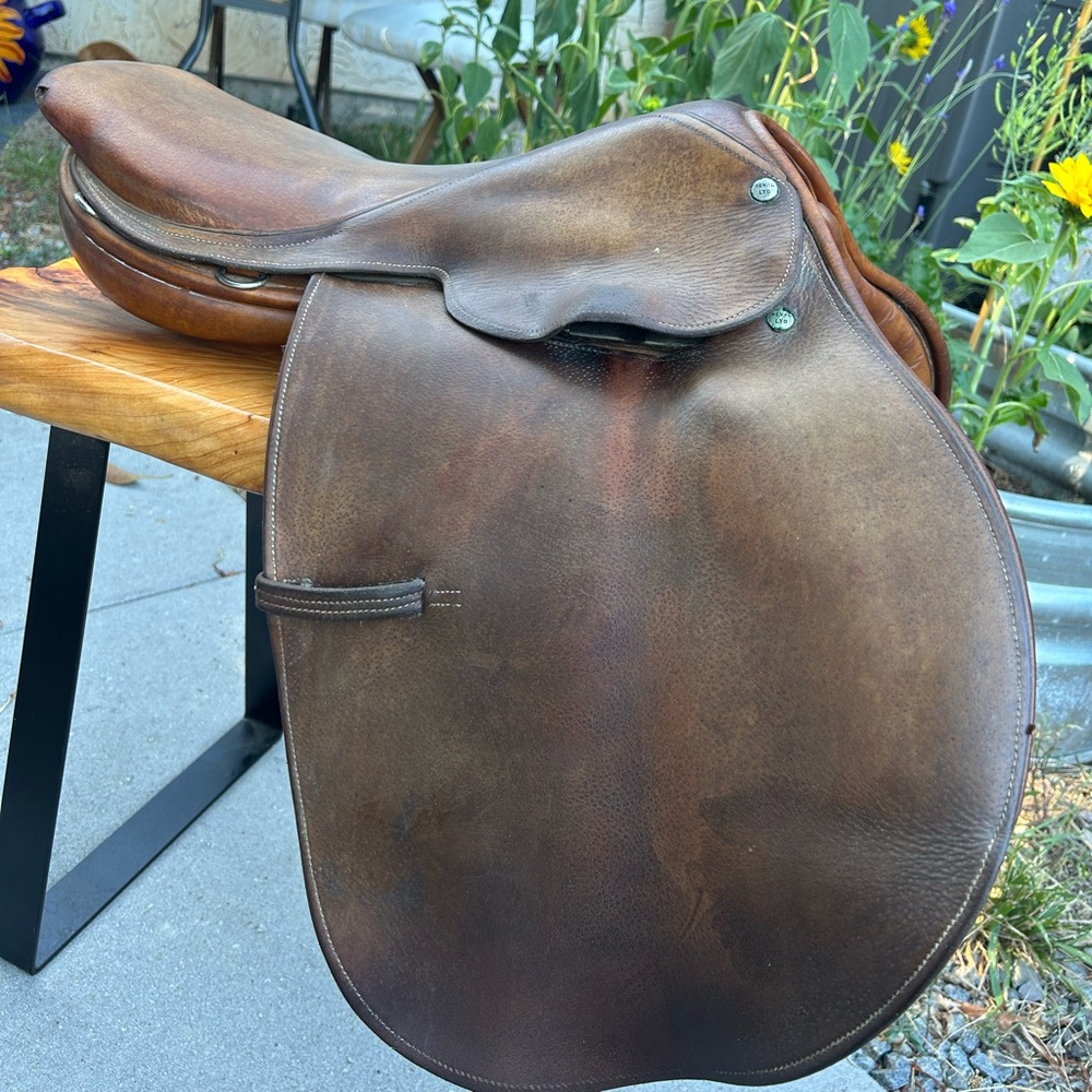 Brown Leather English Horse Saddle